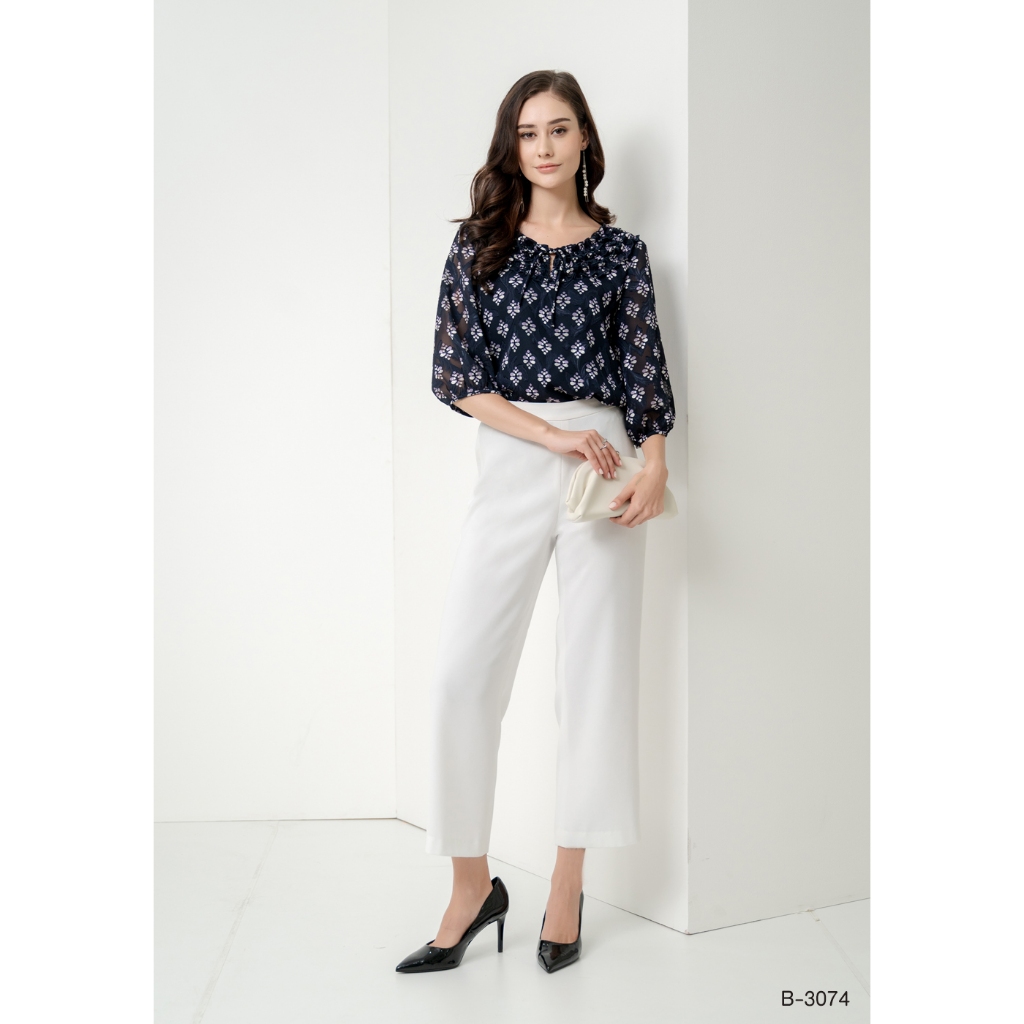 MIKIKO Blouse MI-B3074 ชีฟอง อุรากีรี่ แขนยาว IGPU25-12 PCE4290