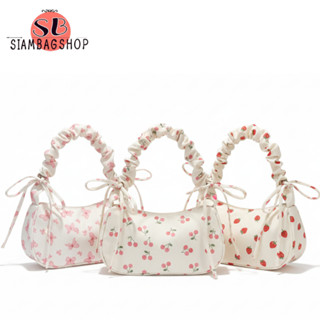 SIAMBAGSHOP(S2219) กระเป๋าถือสะพายไหล่ลายดอกไม้ใบเล็ก ปรับสา…