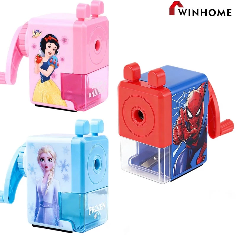 พร้อมส่ง กบเหลาดินสอ แบบมือหมุน เหลาง่าย ลายการ์ตูน Juàn bǐ dāo 3 เครื่องเหลาดินสอ