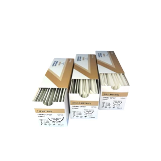 Suture ไหมเย็บแผล Chromic catgut เข็มติด ละลาย (12เส้น/กล่อง)