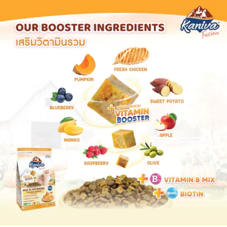 Kaniva Fusion Cat food 1 KG. คานิว่าฟิวชั่น พร้อม Kaniva Booster สูตรพิเศษเฉพาะคานิว่า สำหรับแมว 4 เดือนขึ้นไป