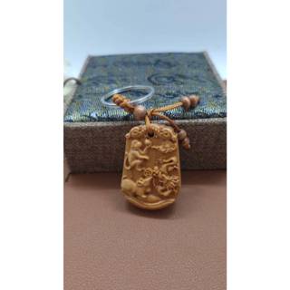 พวงกุญแจซาฮะ 3 นักษัตร เสริมธาตุ | ไม้แกะสลักธรรมชาติ | หนูม…