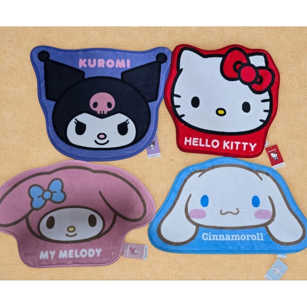 📌ส่งด่วน📌 พรมMomento x Sanrio ซานริโอ้ พรมเช็ดเท้าไดคัท ซานริโอ ขนาด 27นิ้ว คิตตี้ คุโรมิ มายเมโลดี้ น่ารักมากก