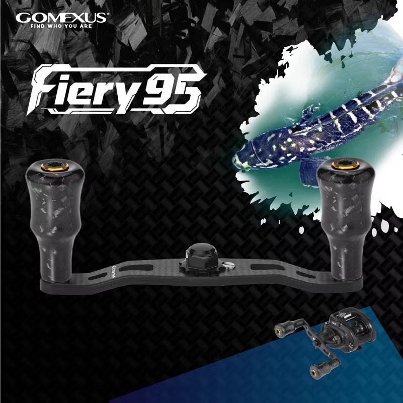 Gomexus Fiery24 แขนคาร์บอนขนาด 95 mm. สำหรับใส่รอกตกปลา(สต๊อกในไทย)