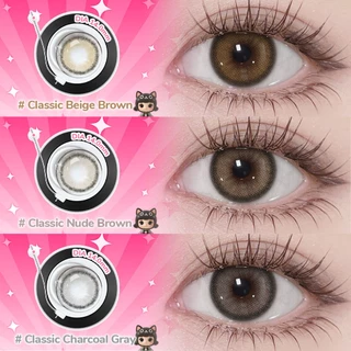 คอนเทคเลนส์ [0.00~-6.00] UYAAI Classic series คอนแทคเลนส์สี 14.0mm Nude Brown คอนแทคเลนส์รายเดือน จัดส่งฟรี