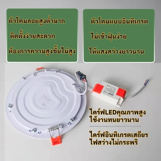 MIMI โคมไฟดาวน์ไลท์ ฝังฝ้า Panel Light LED 9W 12W 18W ดาวน์ไลท์ กลม ติดเพดาน 3สี หลอดไฟ Downlight