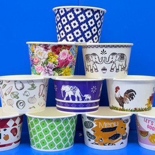 ถ้วยกระดาษ 850ml ยกลัง 600 ใบ ปาก 14.2 ถ้วยชามเดลิเวอรี่/กล่…