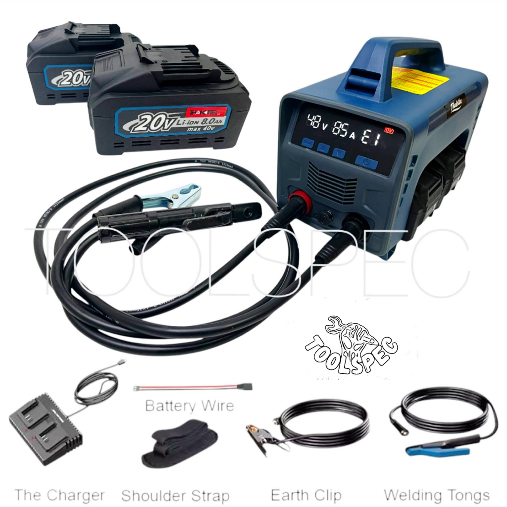 THAKITEC ตู้เชื่อมไร้สาย ตู้เชื่อมพกพา แบตเตอรี่ 40V ความจุ 8Ah 3000W MMA-160 กระแสไฟ 2IN1 ที่สุดของ