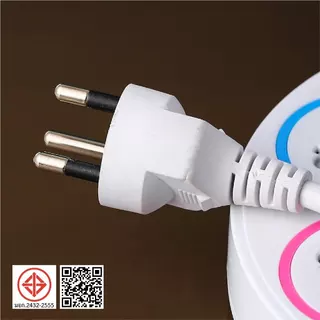 ปลั๊กไฟ 5ช่อง3USB 3/5/8เมตร ปลั๊กพ่วง รางปลั๊กไฟ มาตรฐาน มอก power socket พร้อมสวิตช์ปิด-เปิด 10A 2300W