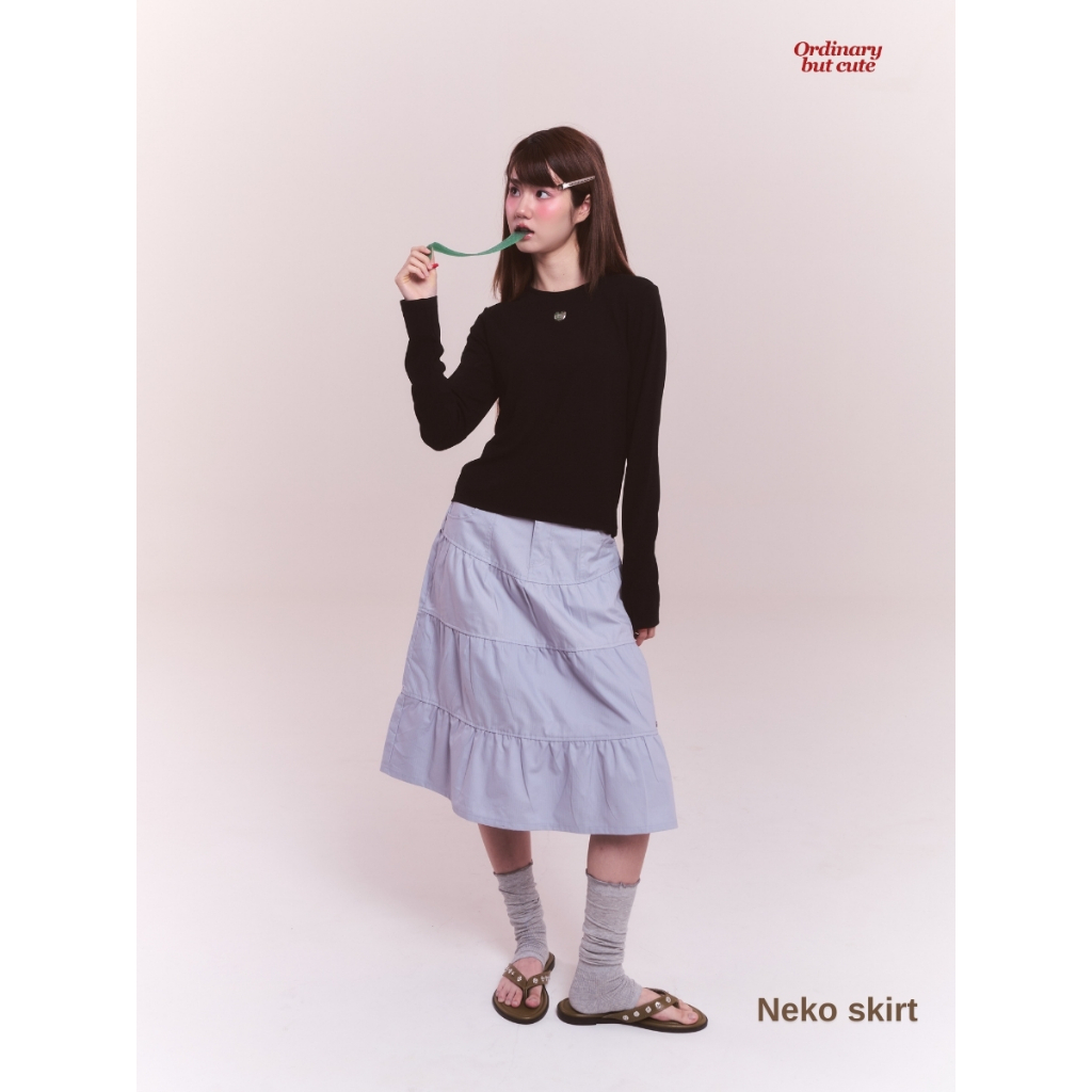 ODBC Neko skirt  กระโปรงดีเทลปักหมุด signature ราคา ถูกที่สุด ดีลบีเคเค แกลเลอรีภาพที่ 2