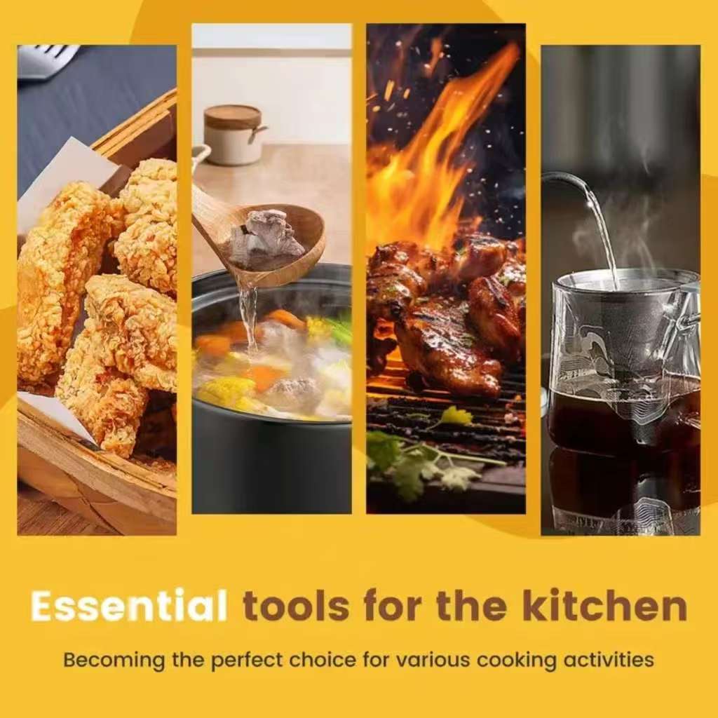 เทอร์โมมิเตอร์วัดอุณหภูมิหม้อทอดน้ำตาล เทอร์โมมิเตอร์อิเล็กทรอนิกส์ดิจิตอลสำหรับอบ ทำแยม ช็อกโกแลต และอาหาร - รูปที่ 4