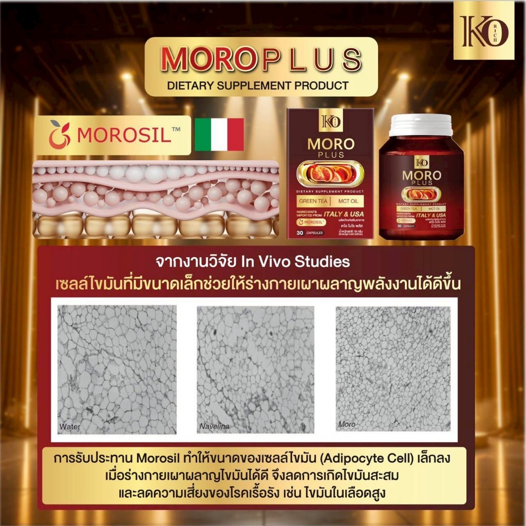 โมโร่ พลัส MORO Plus Green Tea MCT Oil - 3