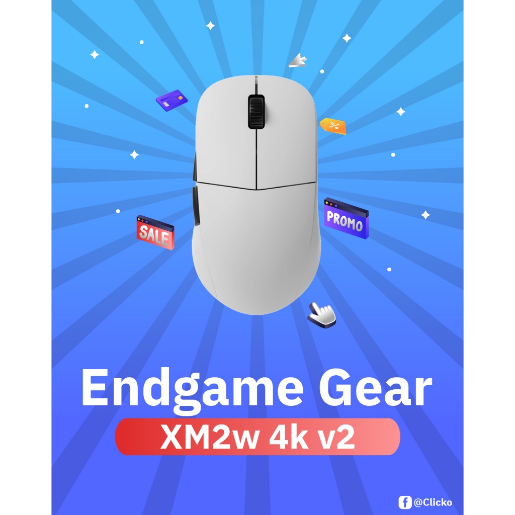 (มือ2)(ของแท้)Endgame Gear XM2w 4k V2 เมาส์ที่มี Click Latency เร็วที่สุดในโลก
