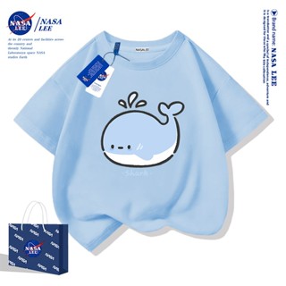【ส่งวันนี้】เสื้อยืดแขนสั้นเด็ก NASA ผ้าฝ้ายทรงหลวม สำหรับเด็…