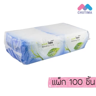 ผ้าเย็น กระดาษเย็น ยี่ห้อ Refresh (แพ็ก 100 ชิ้น)