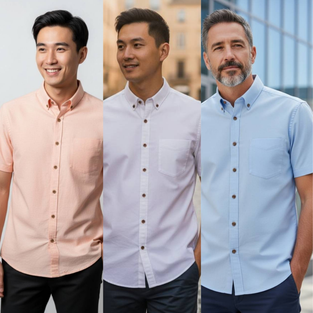 เสื้อเชิ้ตทำงาน แขนสั้น ไซส์ 2XL/ 3XL /4XL