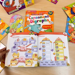 Boxset ชุด Phonics Kids โฟนิกส์ 12 เล่ม ชุดฝึกอ่านออกเสียงภาษาอังกฤษเบื้องต้นสำหรับหนูน้อย ได้ครบชุด