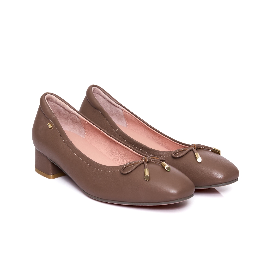 O&B รองเท้าหนังแกะ รุ่น AUDREY CLASSIC HEELS IN WHISKY-11243CS11050F_H5BRXX