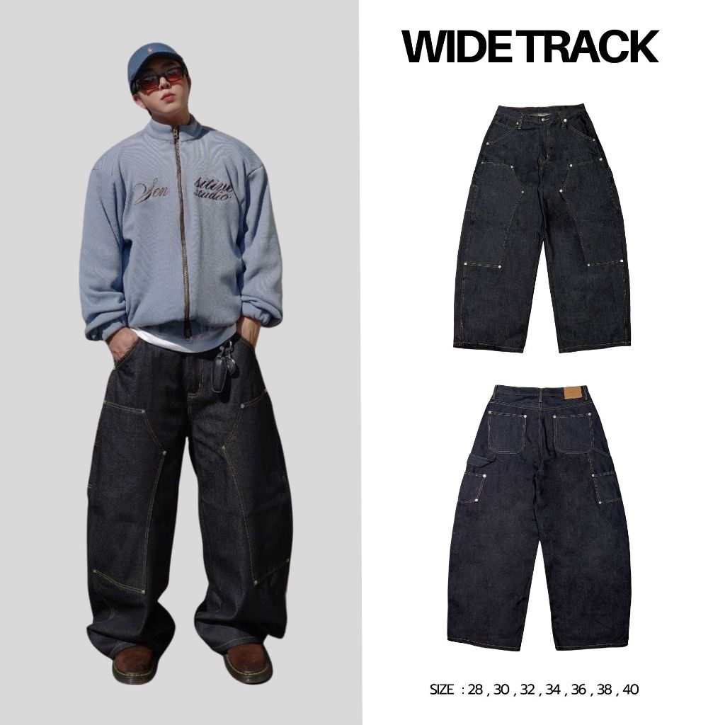 QCLOTH : WIDE TRACK DENIM ส่งในวัน!!