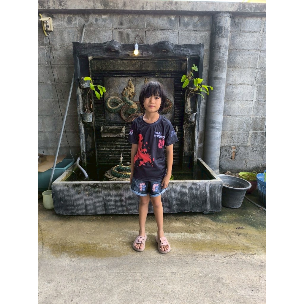 เสื้อเด็กคอกลมแขนกุด แขนสั้น MUAY THAI มวยไทย V3 รูปที่ 6