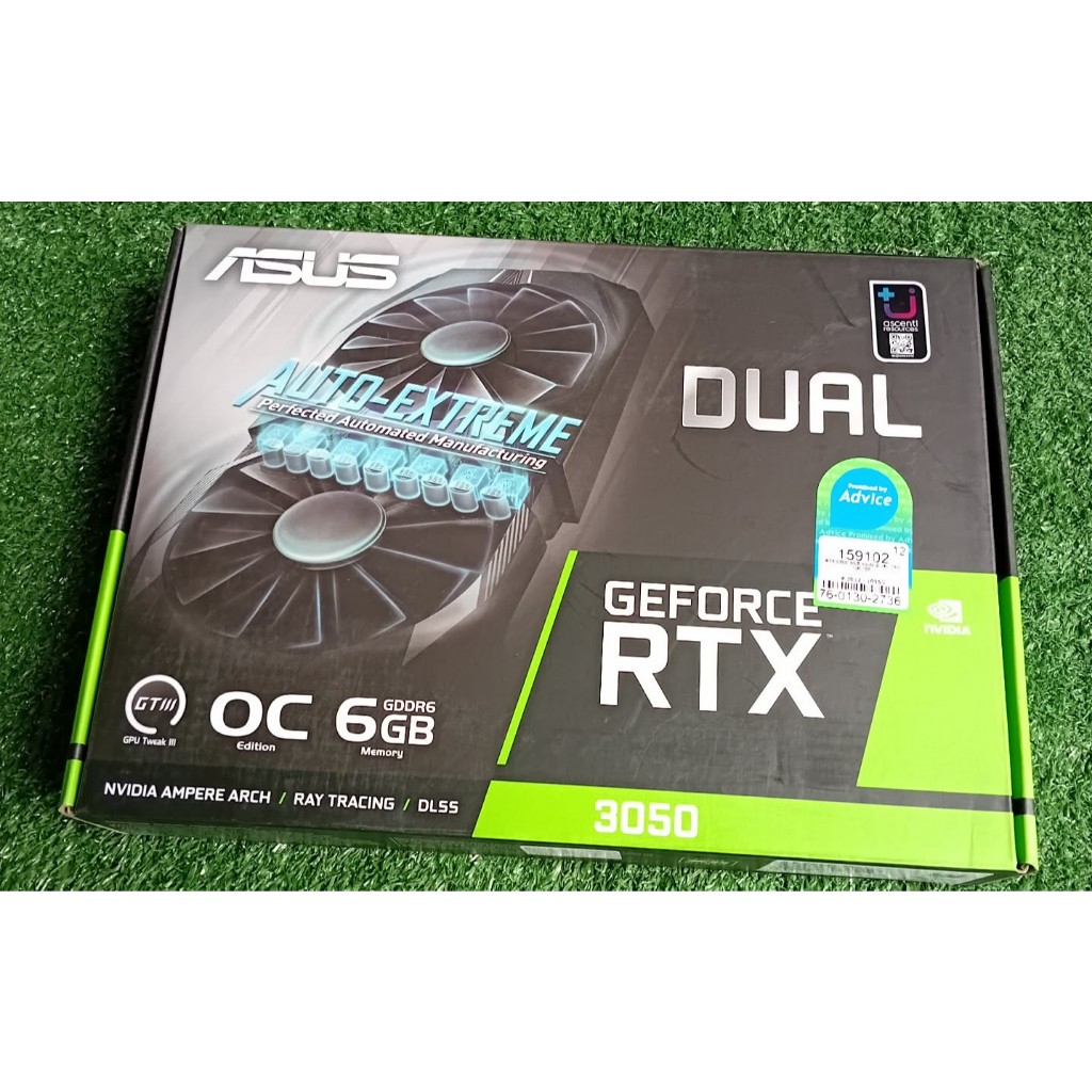 VGA (การ์ดแสดงผล) ASUS DUAL GEFORCE RTX 3050 OC EDITION 6GB GDDR6 (DUAL-RTX3050-O6G)