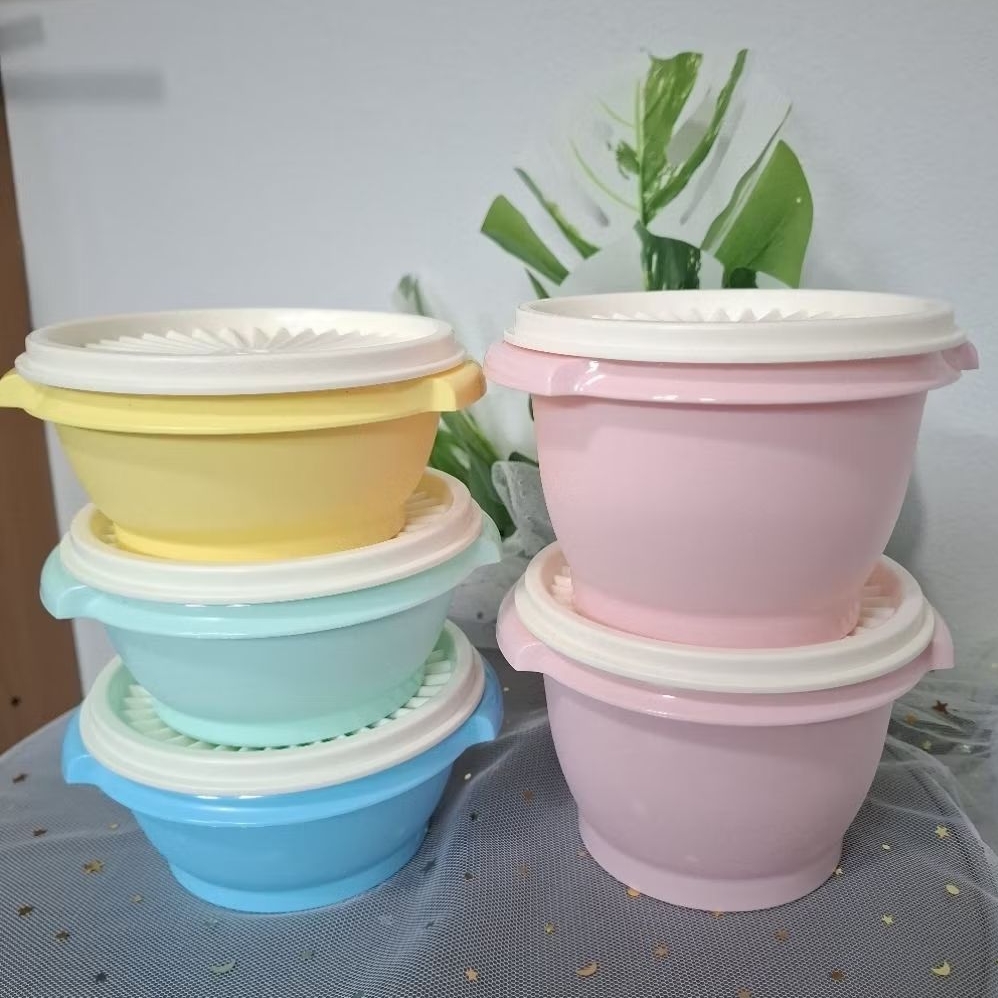 Tupperware ถ้วยแสนสวย(1ใบ) สไตล์วินเทจ ฝาจีบรอบ ปิดแน่นสนิทแบบสุญญากาศ
