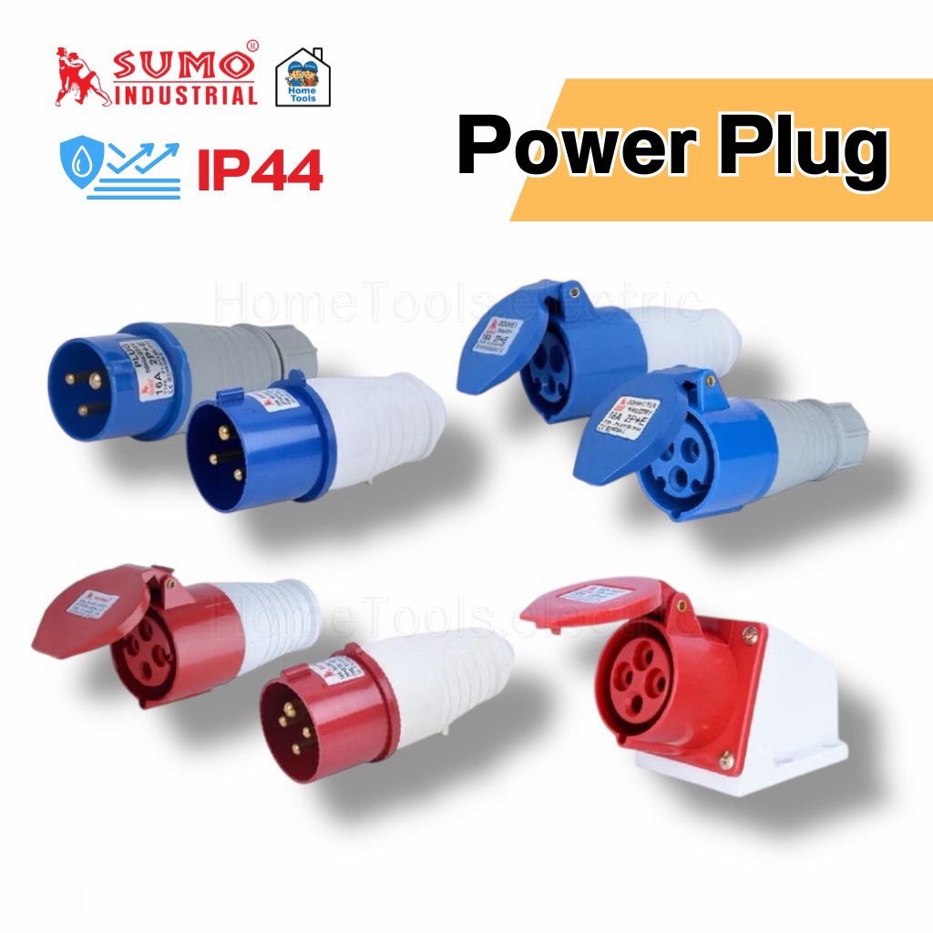 SUMO พาวเวอร์ปลั๊ก ซูโม่ 16A 32A Power plug ปลั๊กพาวเวอร์ ตัวผู้ เต้ารับตัวเมีย IP44