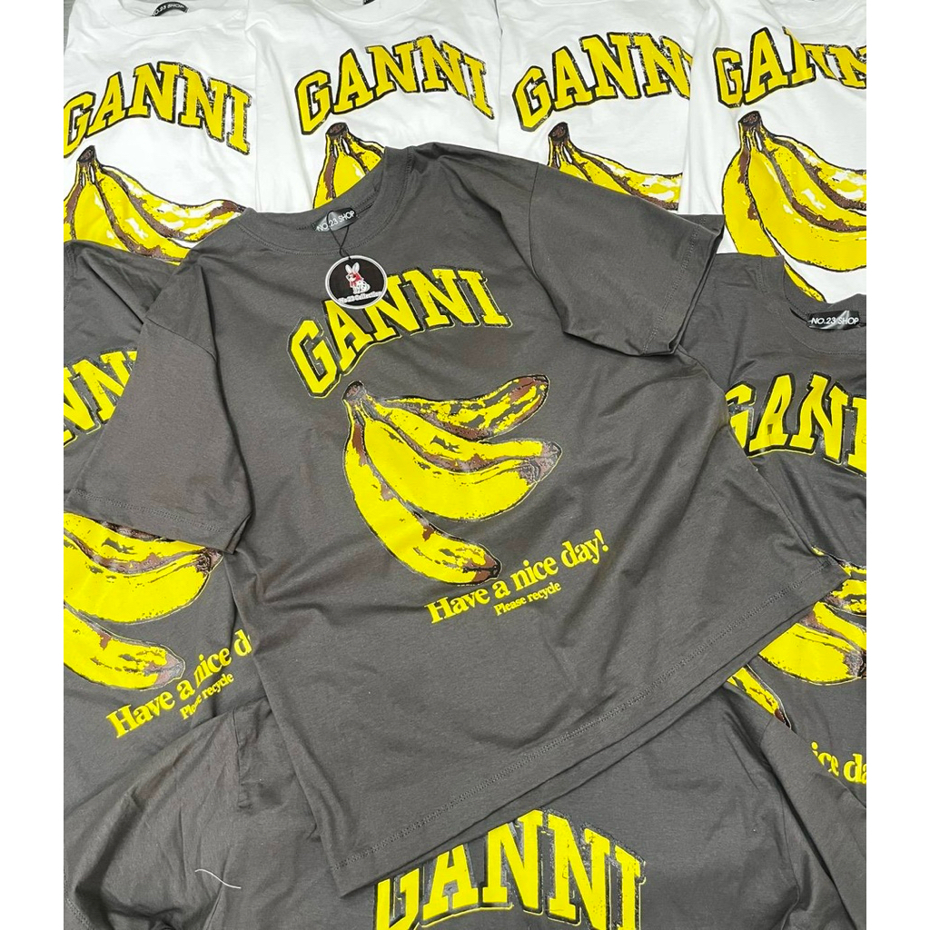SIS.ON | Oversize เสื้อยืดโอเวอร์ไซส์ ผ้าคอตตอน No.23 กล้วย Ganni