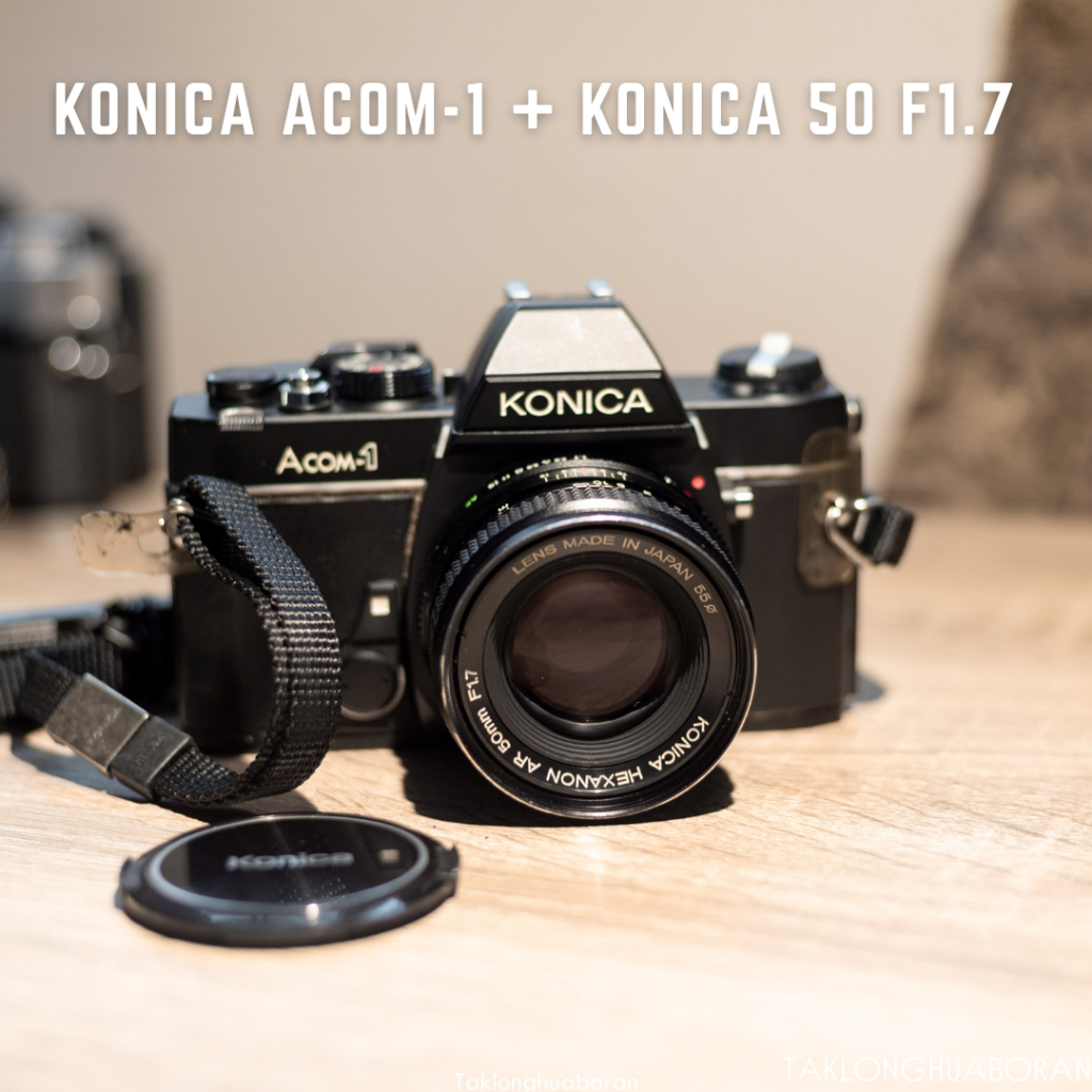 กล้องฟิล์ม Konica Acom-1 พร้อมเลนส์ Konica Hexanon 50mm F/1.7
