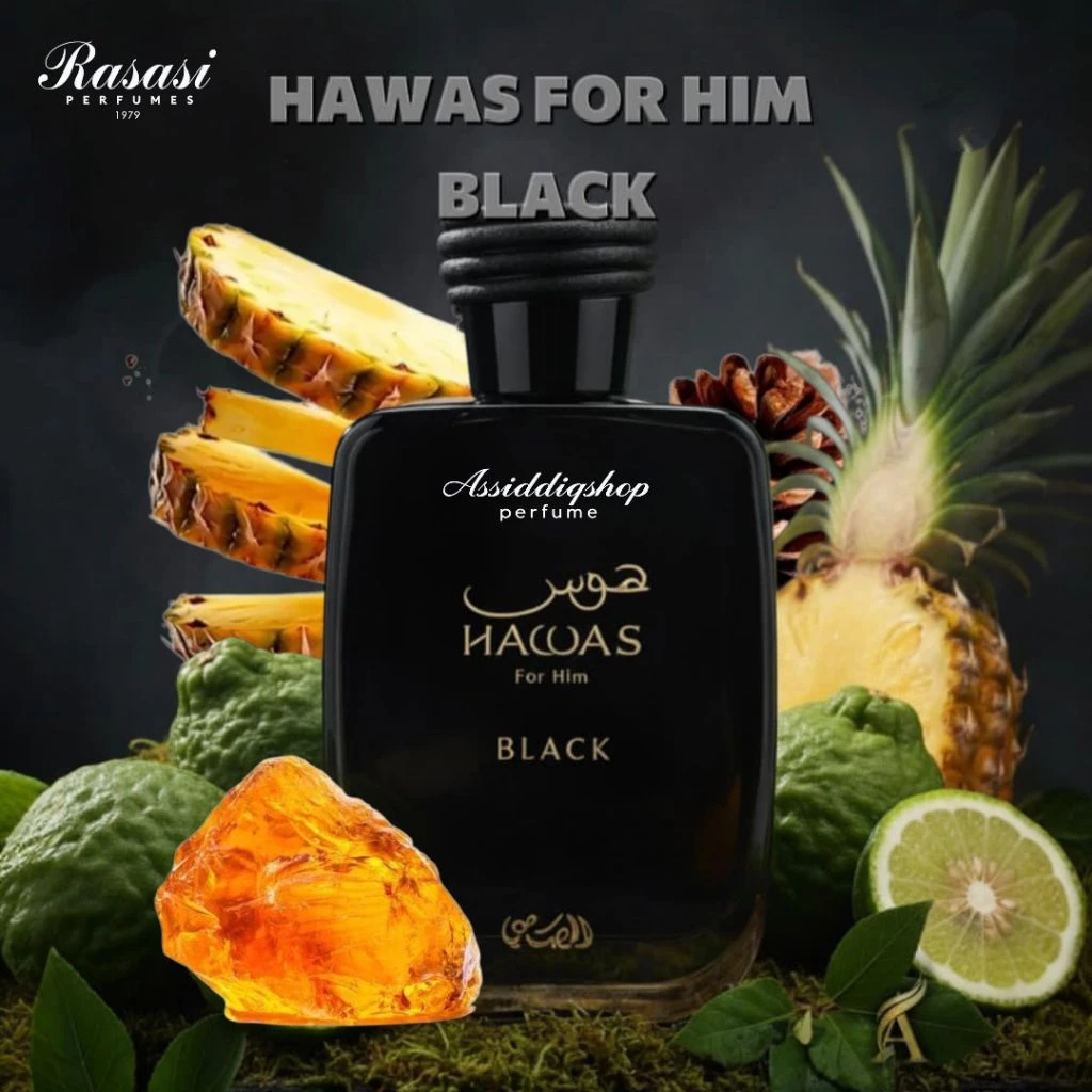 Hawas Black EDP By Rasasi 100ml แท้💯 (ขวดดำ)