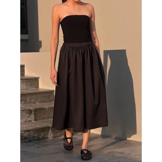 SEASON STUDIO - LANA SKIRT / กระโปรงยาว ทรงวอลลุ่ม ซับในทั้งตัว
