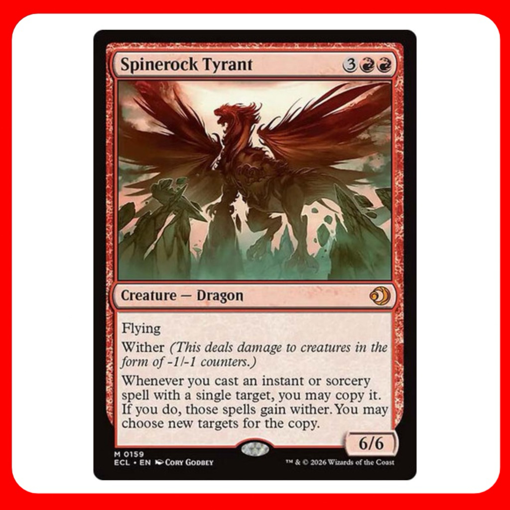 [MTG] Spinerock Tyrant [ECL] [RED] [MYTHIC] [NORMAL] [ENG] (การ์ดเมจิค / Magic the Gathering) [EDH] ราคา ถูกที่สุด ดีลบีเคเค รูปภาพหลัก