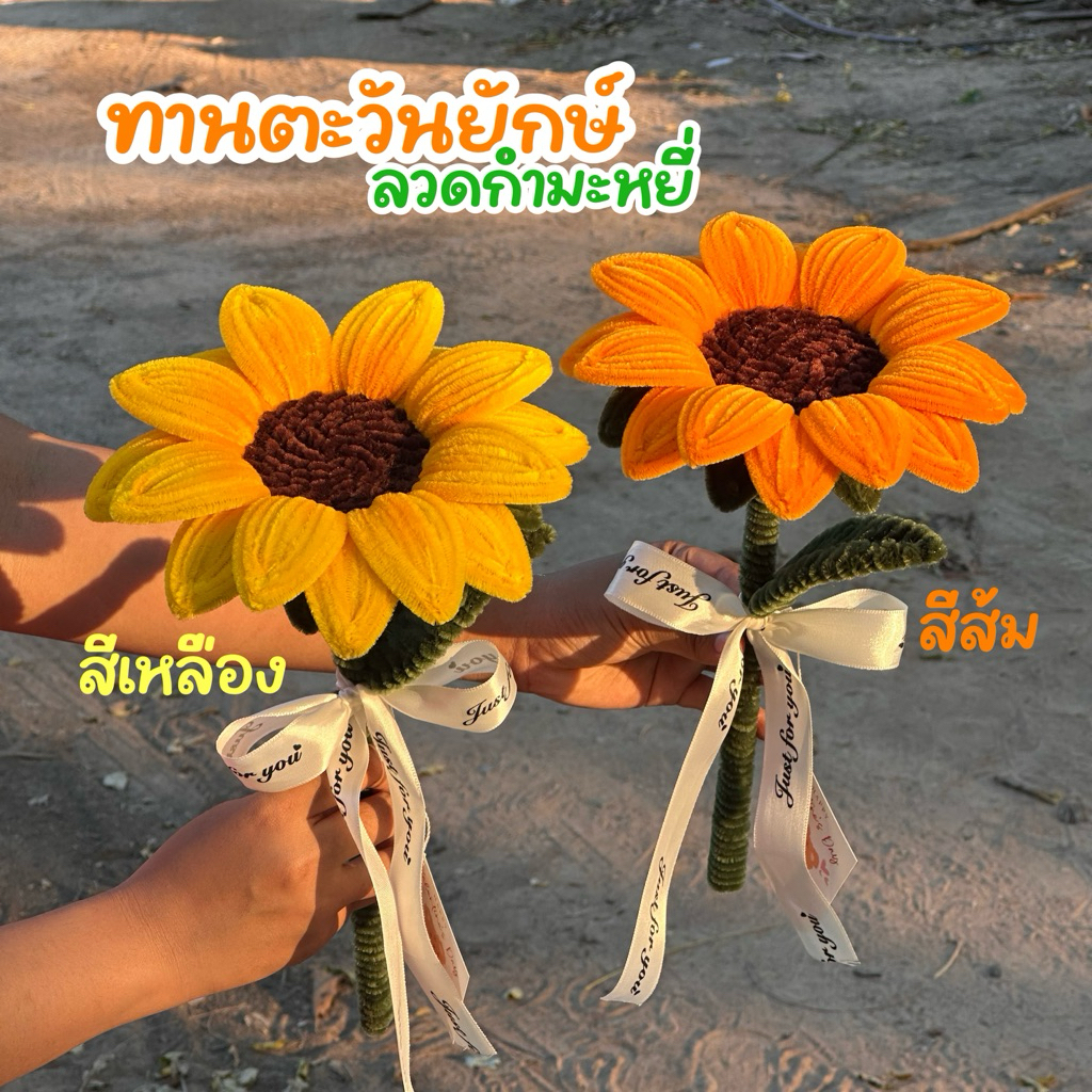 ดอกทานตะวันยักษ์ลวดกำมะหยี่ ดอกทานตะวัน ดอกไม้แสดงความยินดี ดอกไม้ปัจฉิม ดอกไม้รับปริญญา