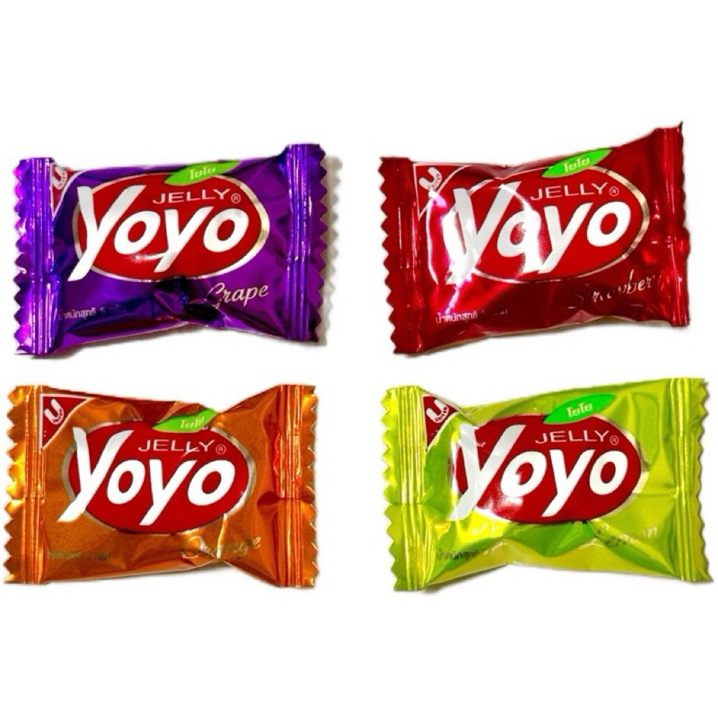 เยลลี่ Yoyo 4 รสชาติ หยิบ 24 แท่ง กรต 50+ ชิ้น