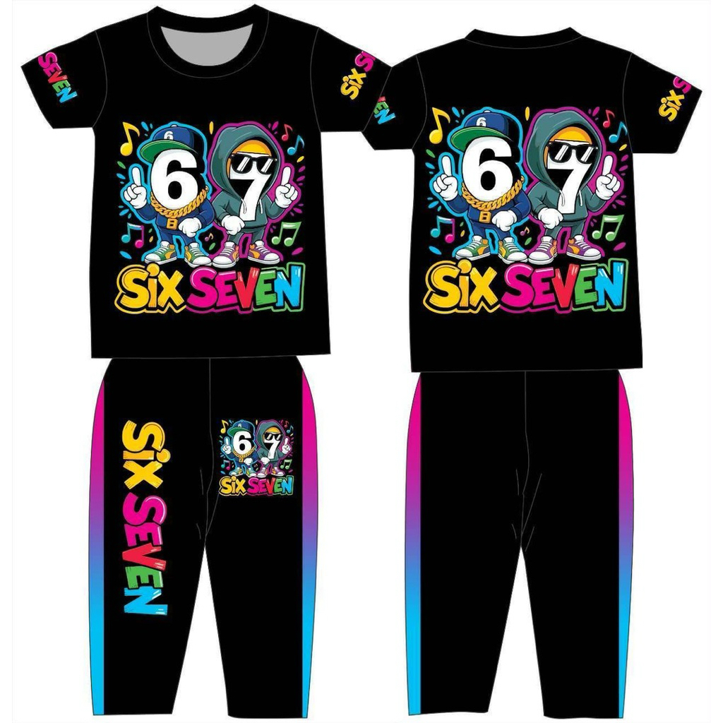 มาแรง!!ชุดเด็กsixsevenสีสันสดใส ใส่แล้วหล่อเท่ห์สุดๆ 2-12ปีใส่ได้ พิมพ์ลายทั้งตัว งานไทย