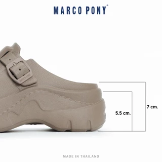 Marco Pony รองเท้าแตะแบบสวม ทรงหัวโต แฟชั่นผู้หญิง วัสดุ EVA เสริมส้นเท้า ใส่สบายเท้า MH9037