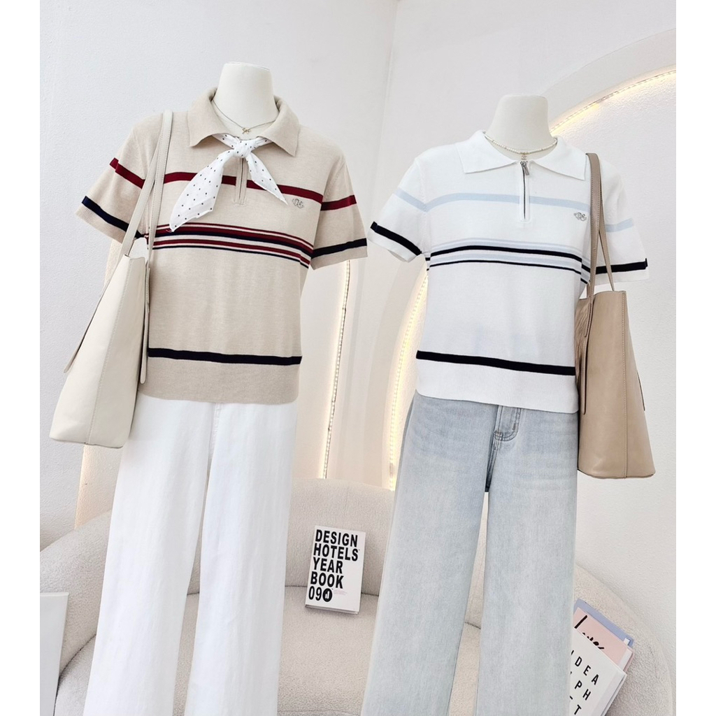 PANISA เสื้อโปโลไหมพรมซิปหน้า (สาวอวบใส่ได้) ราคา ถูกที่สุด ดีลบีเคเค รูปภาพหลัก