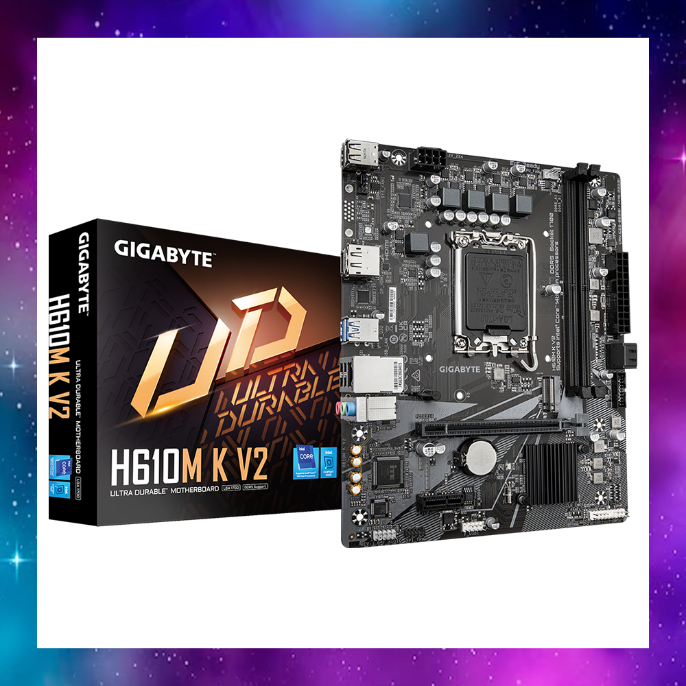 MAINBOARD (เมนบอร์ด) GIGABYTE H610M K V2 (REV. 1.0) SOCKET 1700 DDR5 ใช้งานปกติ ประกัน10/2028