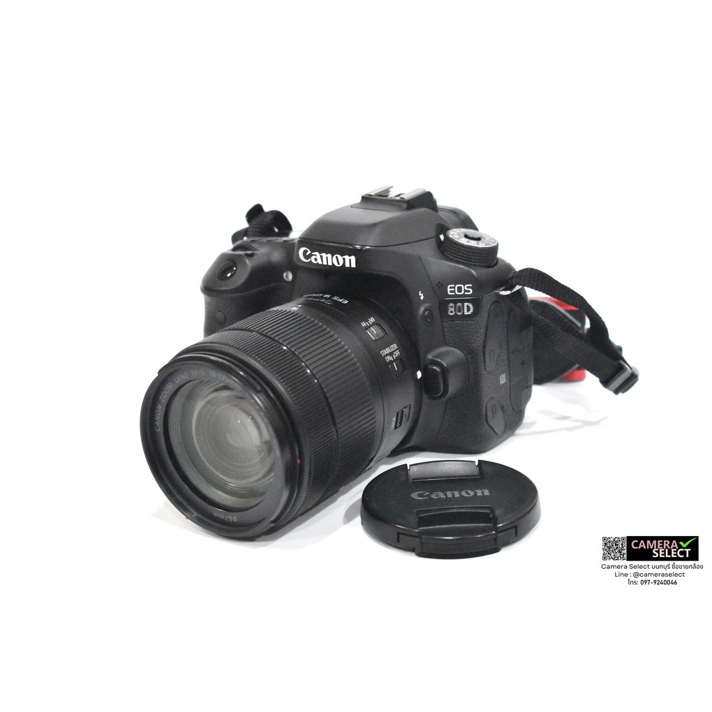 4.4! (มือสอง)กล้อง Canon EOS 80D 18-135mm is nano usm สภาพสวย ชัตเตอร์ 21xxx ทำงานปกติเต็่มระบบ