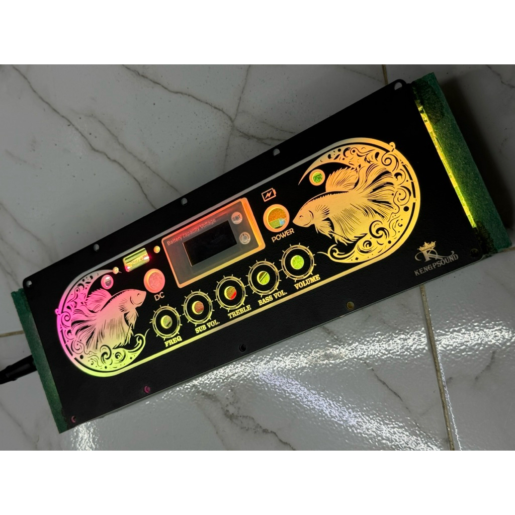 เพลท แอมป์ย้าย /AS21p ช่องเพลท25 × 7 Power 12มิล Dc 11มิล Aux 6 มิล Led 6 มิล