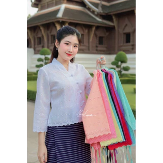 เสื้อเจ้านางแขนสามส่วน (ผ้าลูกไม้)