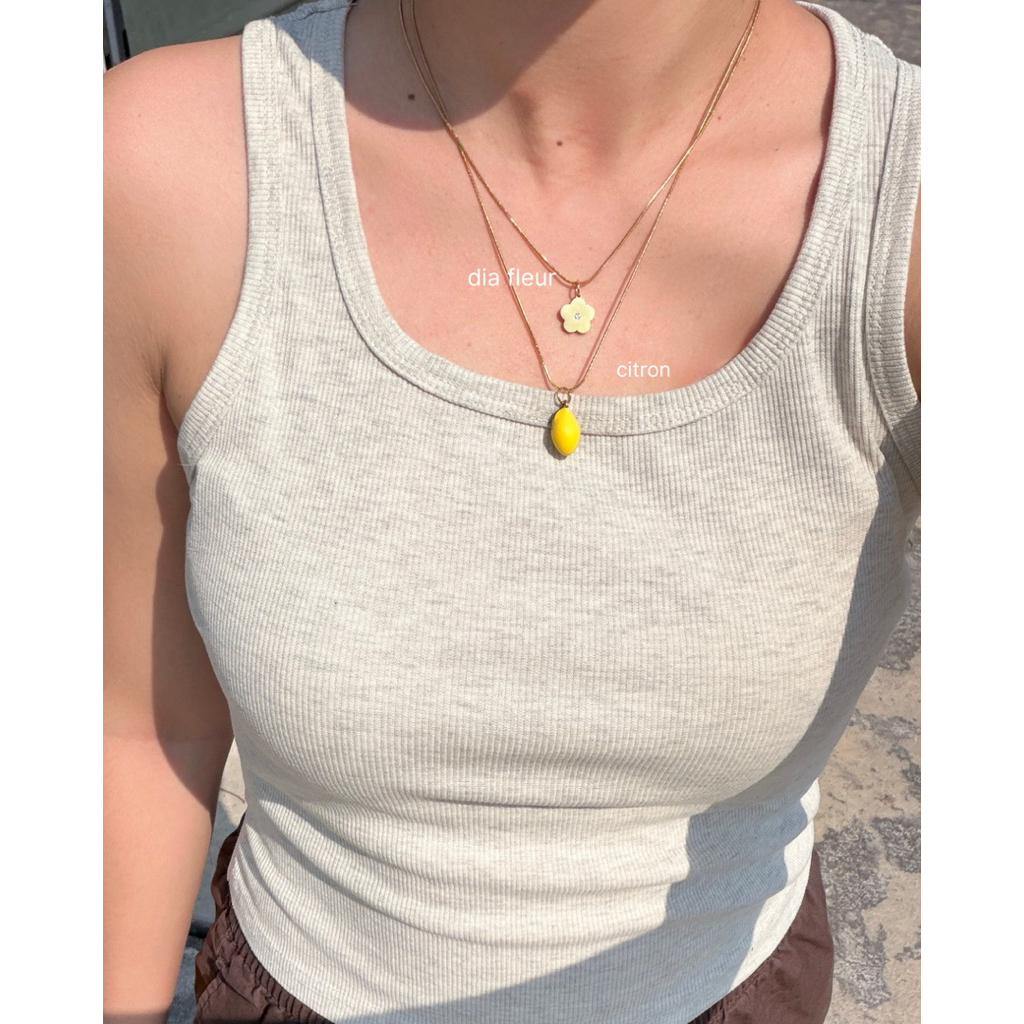 SMB - สร้อยคอสแตนเลสรุ่น Milly Charm🍋🐈🌼