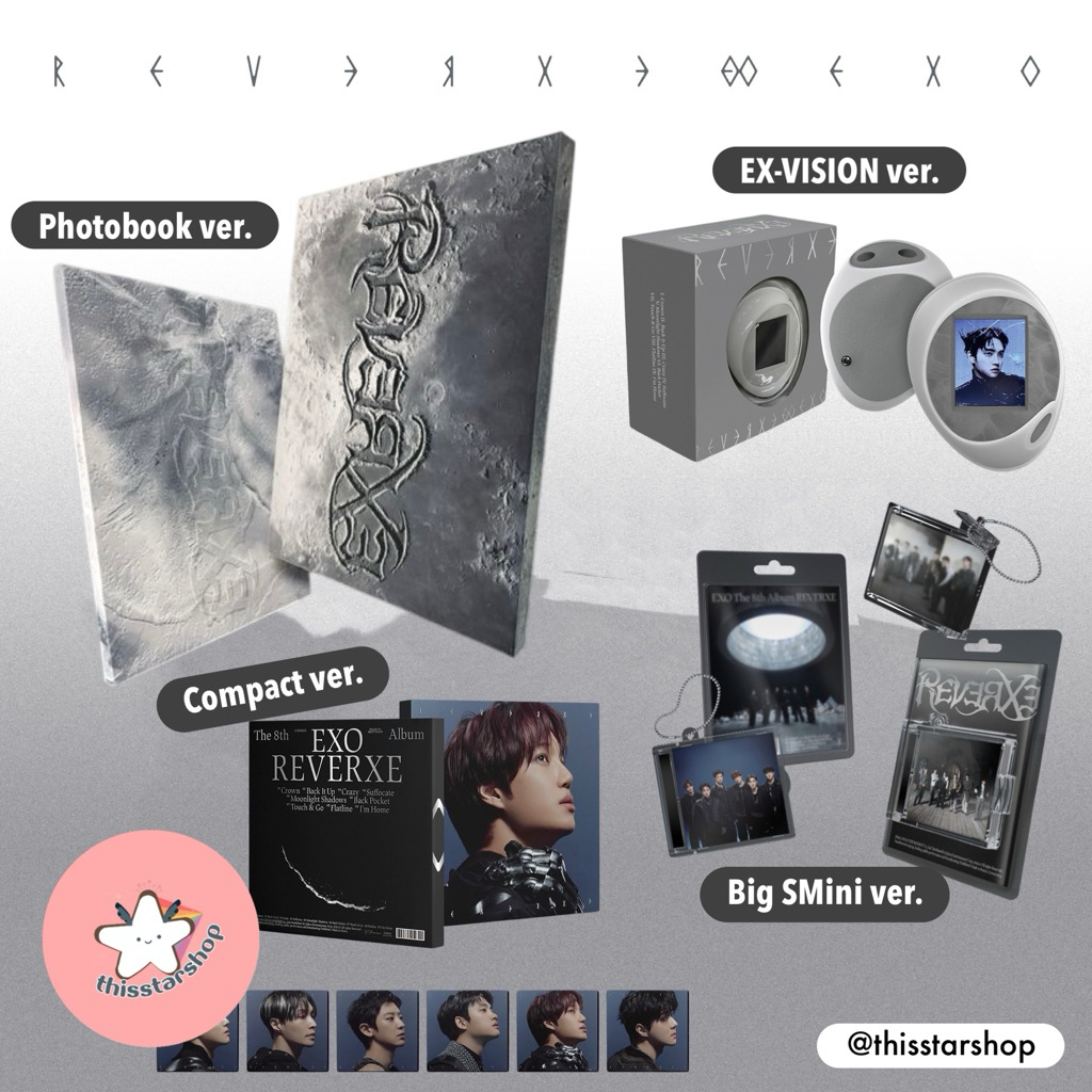 EXO อัลบั้ม The 8th Album [REVERXE] (PHOTOBOOK / Compact / EX-VISION (SMART ALBUM) / Big SMini Ver.)