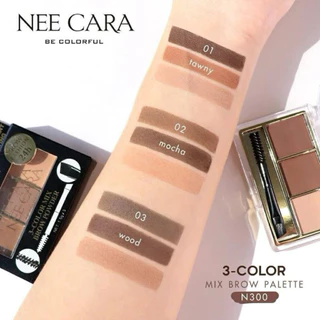N300 NEE CARA นีคาร่า พาเลทคิ้ว พาเลทเขียนคิ้วเนื้อฝุ่น 3ช่อง เขียนคิ้ว คิ้วฝุ่น 3COLOR MIX BROW POWDER
