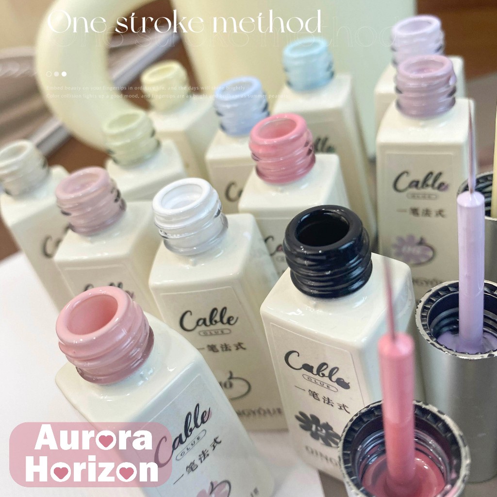 พร้อมส่งในกรุงเทพฯ เจลลายเส้นมาคารอง ขายแยกเดียว 12สี QINGYOU สีสุดน่ารัก ทั้งเพ้นท์เล็บและวาดลายฝรั