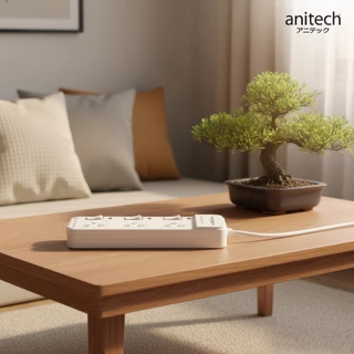 Anitech แอนิเทค ปลั๊กไฟ รุ่น H2143-WH สายยาว 3 เมตร [สินค้ารับประกัน 2 ปี]