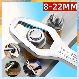 ประแจอเนกประสงค์ 8-22mm. บล็อคขันน๊อต 15in1 ปากตาย ครอบจักรวาล ประแจขันน๊อต หกเหลี่ยม ประแจข้าง ขันใต้อ่าง ด้ามขัน 2ข้าง