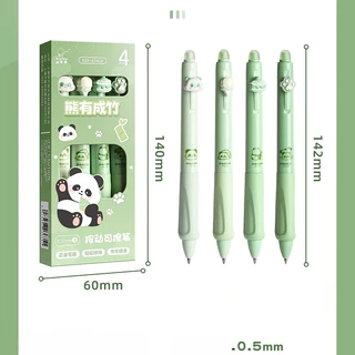 จัดส่งไทย ปากกา ปากกาเจล ลบได้ 1กล่องมี4แท่ง น่ารักและมีให้เลือกหลากหลายสี 0.5mmสีน้ำเงิน แห้งเว็ว