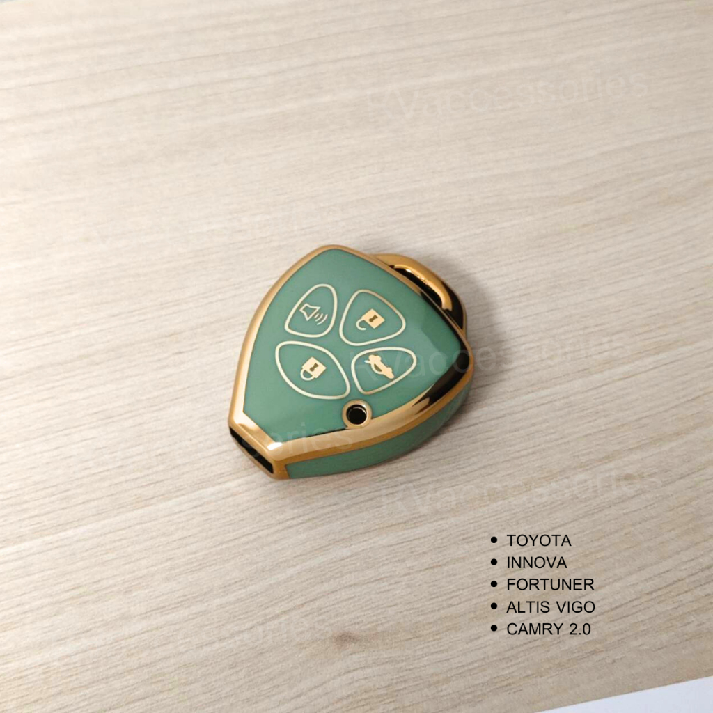 เคสกุญแจรถยนต์ Toyota  Vigo Innova Fortuner Altis Camry 2.0 แบบ4ปุ่ม เคสกุญแจ TPU พร้อมพวงกุญแจ - รูปที่ 6