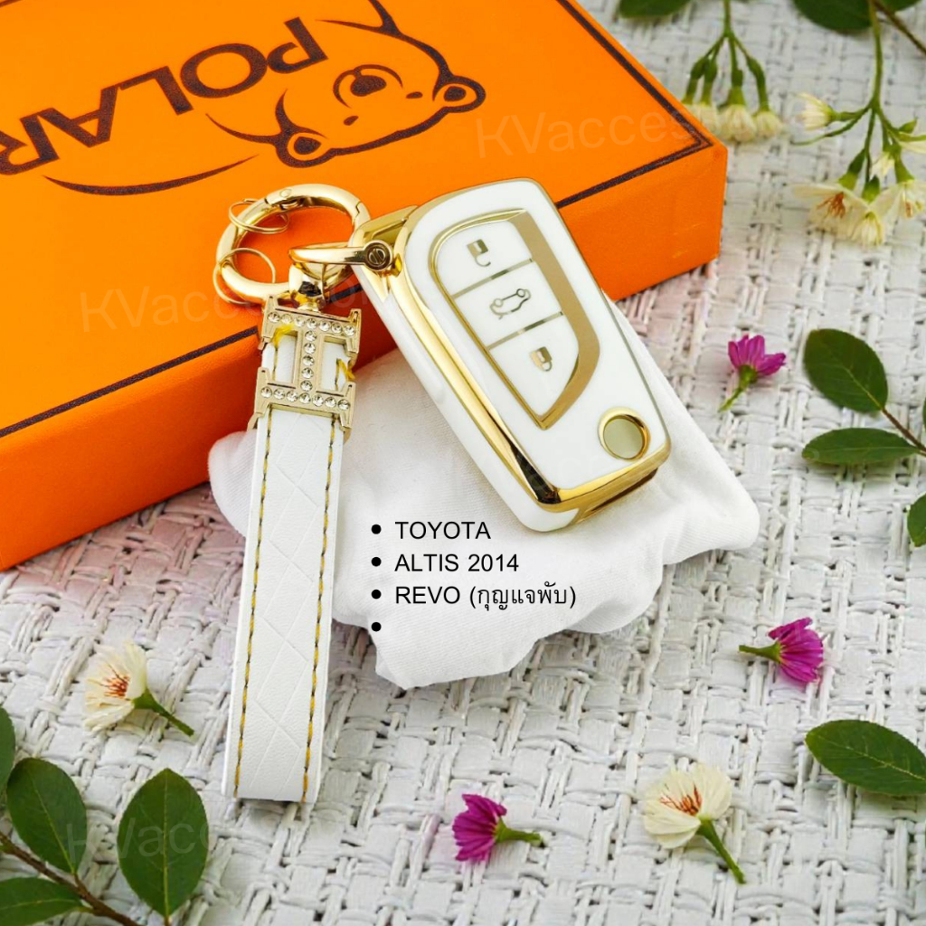 เคสกุญแจTOYOTA เคสกุญแจรีโมทรถยนต์ ปลอกุญแจรถยนต์ ตรงรุ่น TOYOTA ALTIS REVO กุญแจพับ - รูปที่ 2